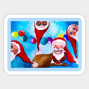Santa clause group Sticker